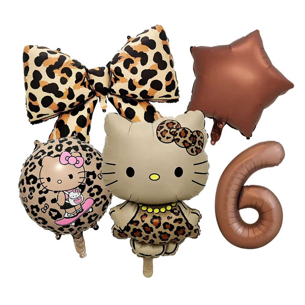 Cartoon Hello Kitty Themen-Tier-Zahlen-Folienballon-Set Kinder Geburtstag Konfetti Party Deko Zubehör Baby-Shower Spielzeug Geschenke – Detail 27
