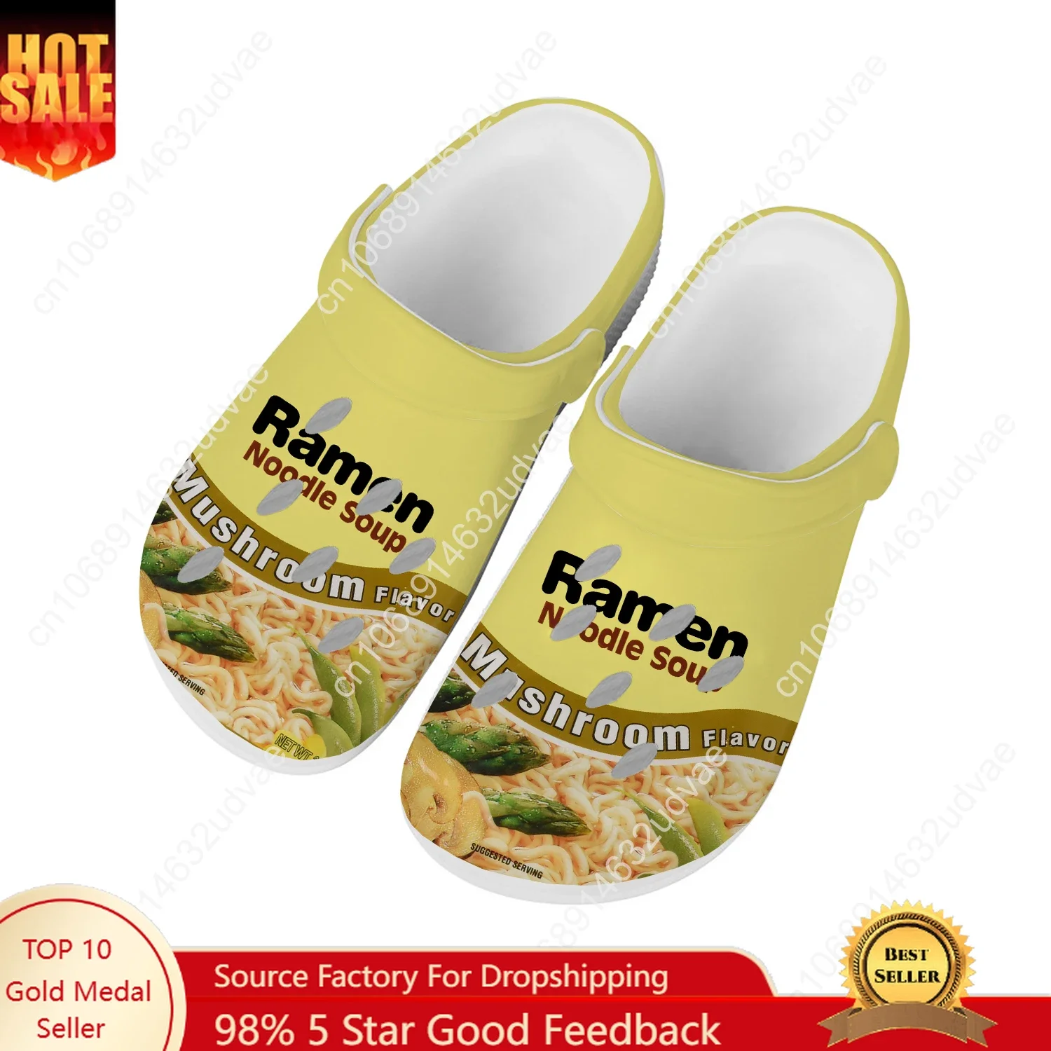 

Maruchan Water Shoes Mens Womens Comfortable Fashion Home Garden Clogs Customizd Sandals Beach Breathable Hole Slippers