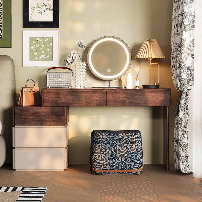 

Drawers Vintage Vanity Desk Brown Makeup Storage Bedside Drawers Vanity Desk Dressing Room Organizer Schminktische Furniture