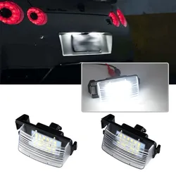 1 Pair Car LED License Plate Lights Number Plate Lamp for Nissan Tiida Livina Versa For Infiniti Nissan Skyline V36 G35 G37 350Z