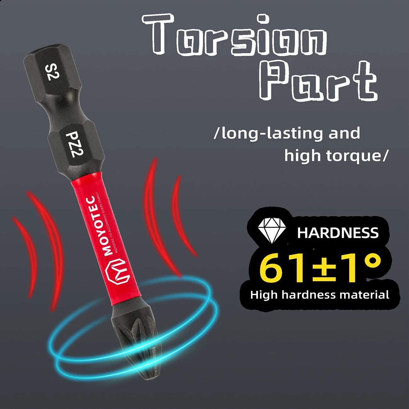 10/20 Stück Torx-Bits, Hohl-Torx-Schraubendreher-Bit-Set, 50 mm verlängert, aus gehärtetem S2-Stahl mit magnetischer Drehmomentanpassung, hohe Härte, bruchfest, tragbarer Hakenaufsatz, Zubehör für elektrische Bohrmaschinen und Schlagwerkzeuge – Detail 8