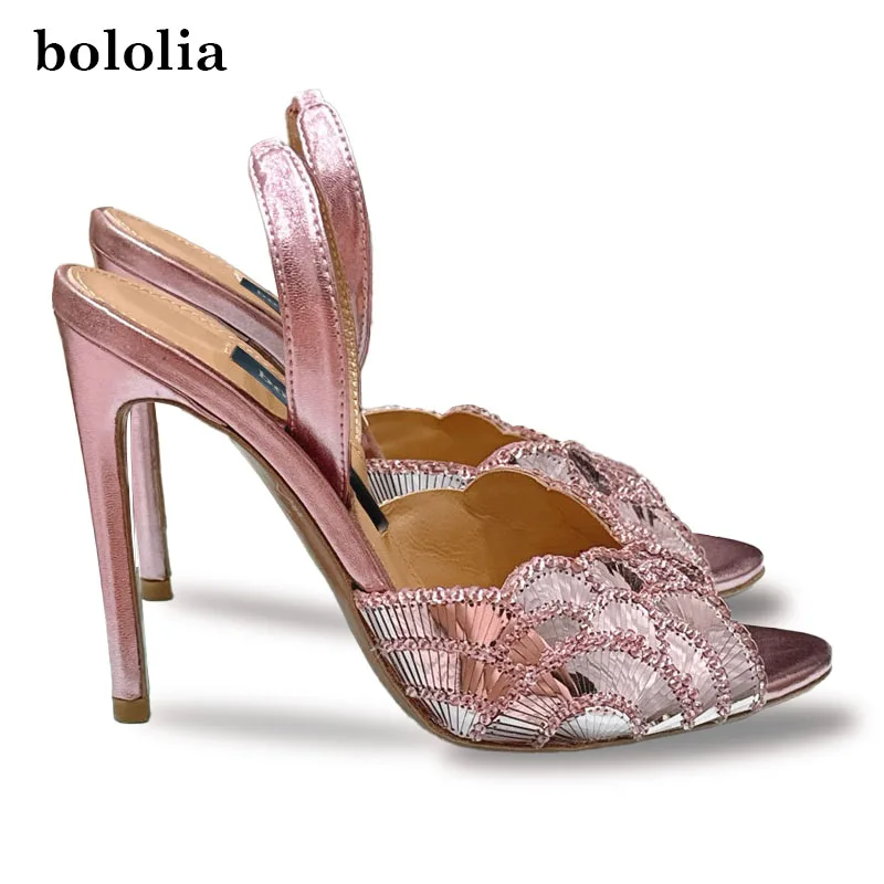 

Высококачественные блестящие босоножки на тонком высоком каблуке для женщин: модные, сексуальные, для уличного стиля и вечеринок