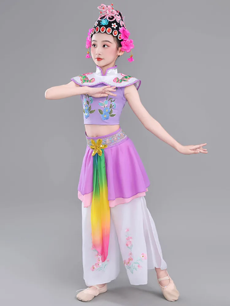 Little actress performance costume, performance outfit, children's Peking Opera costume, pretty flower actress dance costume