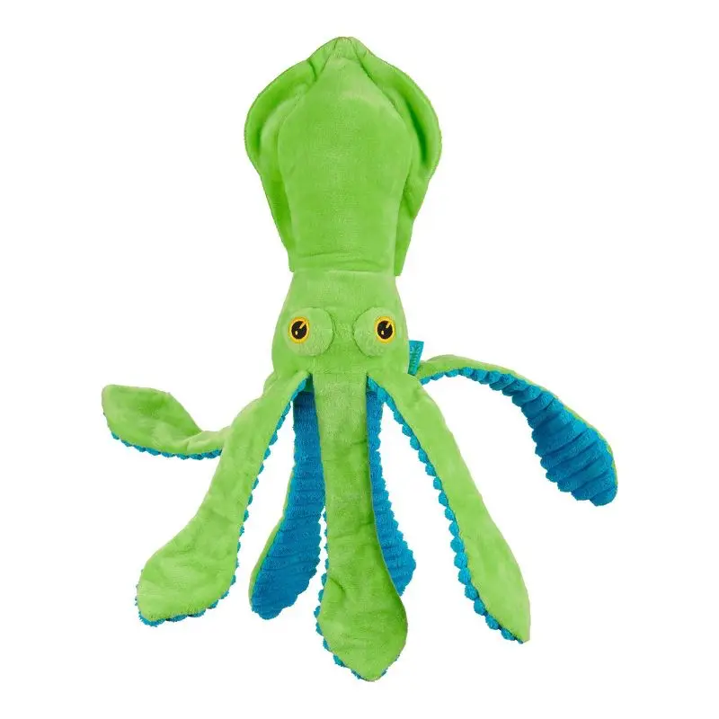 

Squeaky Fluffy Squid Dog Toy Billy The Squid with Whip N Flip Tentacles for All Dogs Interactive Play Chew Resistant Plush Pet