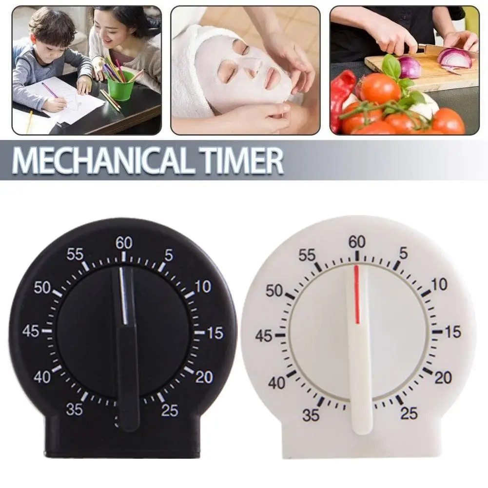 1Pc No Battery Required Timer Loud Sound Plastic Wide Minutes Kitchen Cooking Timer Supplies Usage Timer Kitchen 60 L0H9