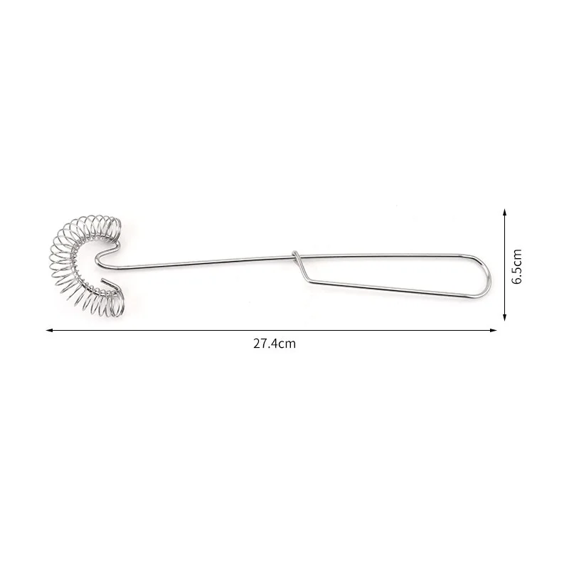100Pcs Manual Egg Beater Stainless Steel Spring Coil Coffee Milk Hand Whisk Mixer Egg Foamer Egg Cream Stirring Kitchen Tools