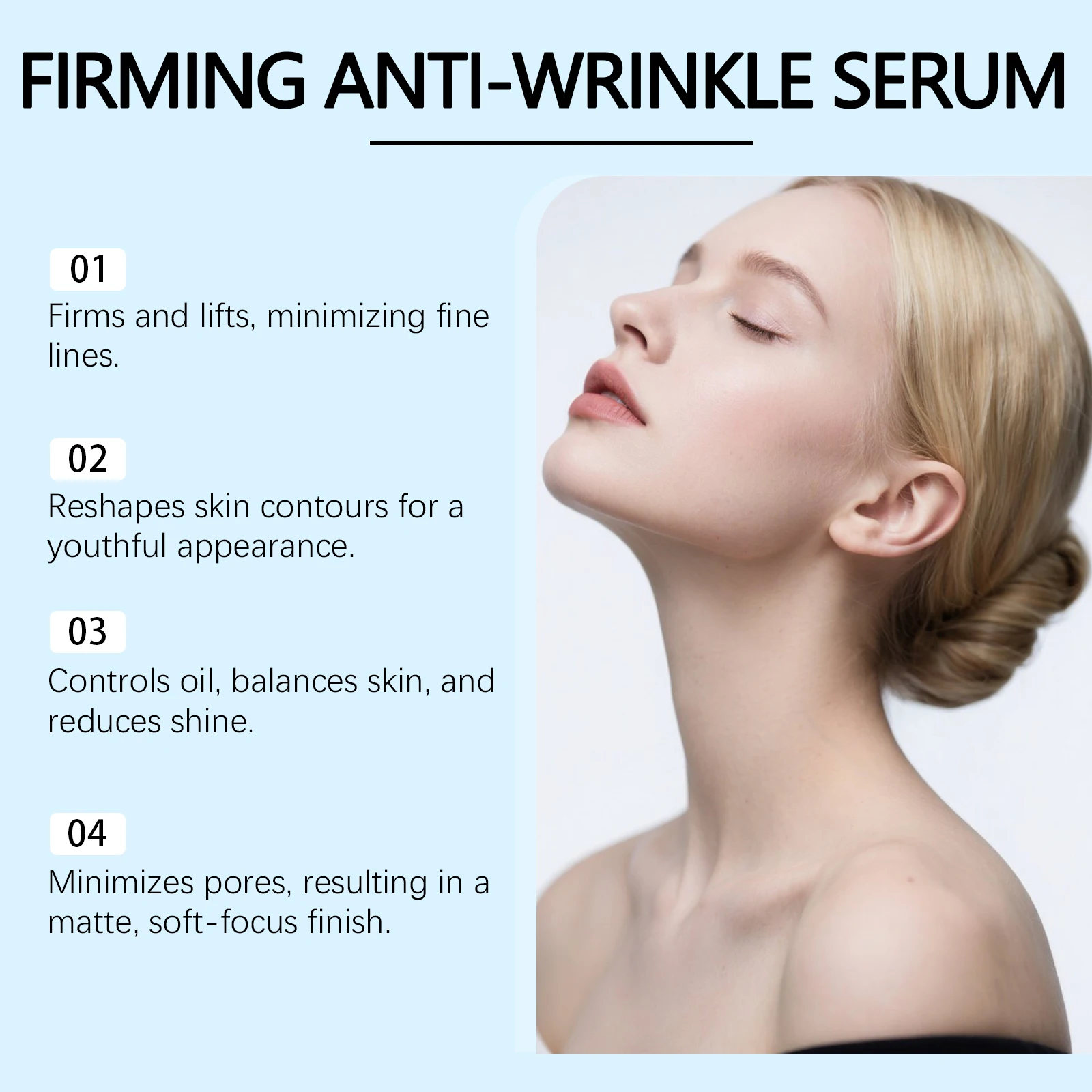سيروم شد المضاد للتجاعيد ويشد الخطوط الدقيقة ويحسن المرونة ويقلل المسام وسيروم ترطيب الوجه #2