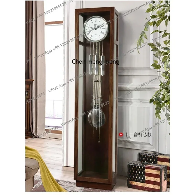 

A R European floor clock living room simple creative movement light luxury modern mechanical floor clock R