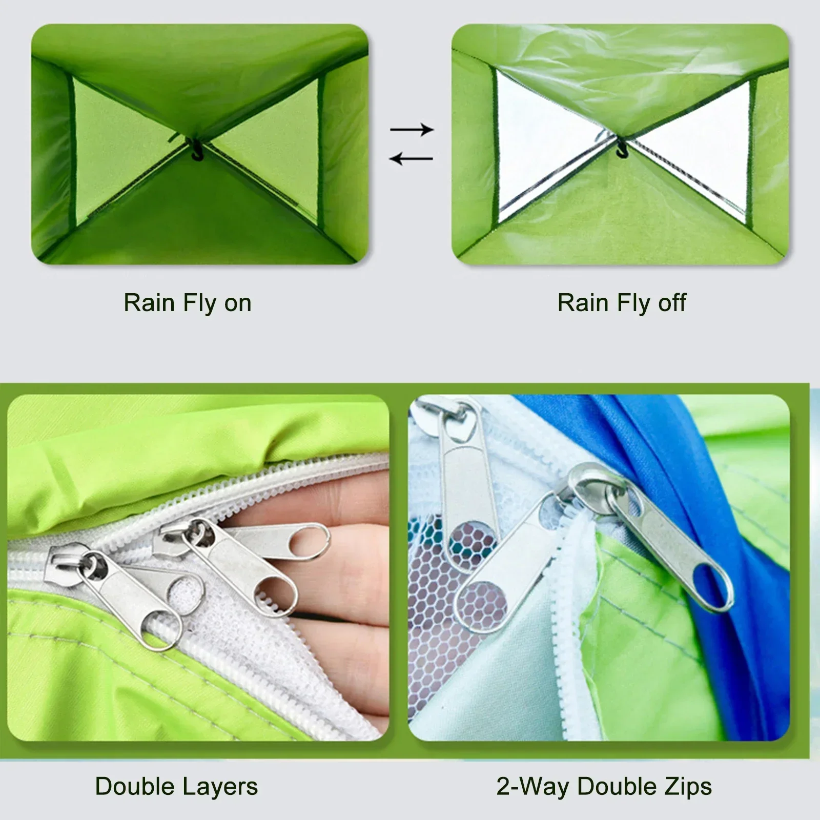 1pc Ultralight Single Layer Camping Tent Portable Hiking UV Coating Fishing Backpacking Travel Rooms 1/2 Mortgage