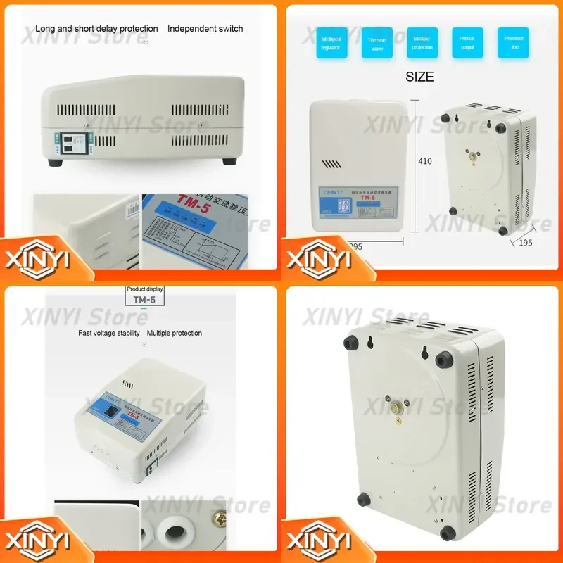 for Chint TM-5 5KVA SVC Voltage Regulator 220V Automatic Single-phase AC for Household TV Computer Use