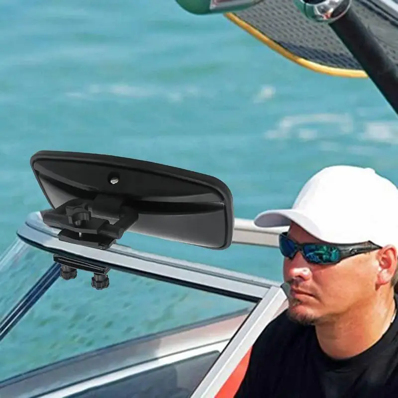 Boat Rear View Mirrors Water Sport Surfing Clamp-On Mirrors Large Water Ski Rear View Boat Mirrors Boat Clamp Mirrors For Yachts