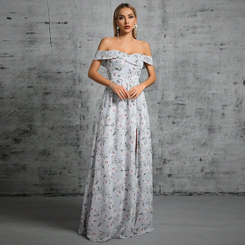 

Evening Gown Women's New Style Banquet summer and Elegant Long One Shoulder Dignified and Atmospheric Art Examination Dress