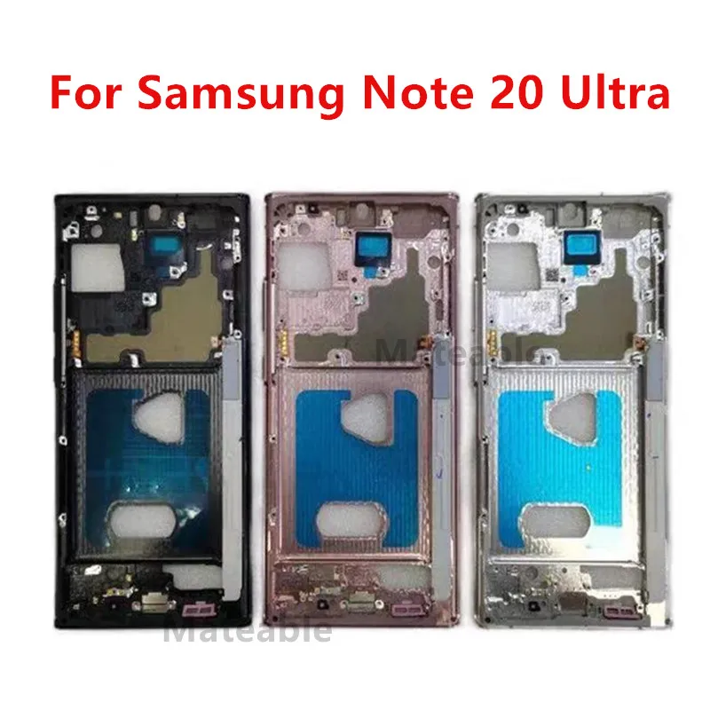Middle Frame For Samsung Galaxy Note 20 Ultra N985 N986 Housing Board LCD Faceplate Bezel Replace Repair Parts + Side Buttons