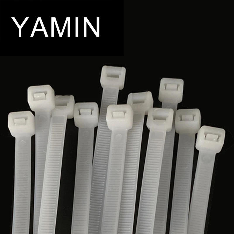 100pcs 12*550mm Latching Self-Locking Zip Nylon Plastic Wire Wrap Strap Cable Tie Set Packing Belt Fastening Ring