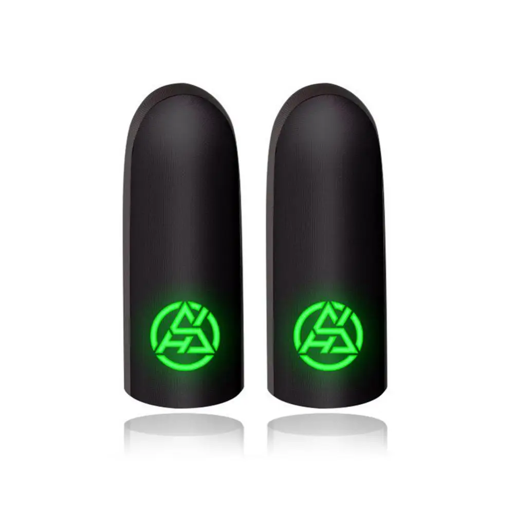 Luminous Respirável Dedo Luvas, Fingertips Cover, Game Pad Acessórios, sensível, luva do polegar, 1-4pcs