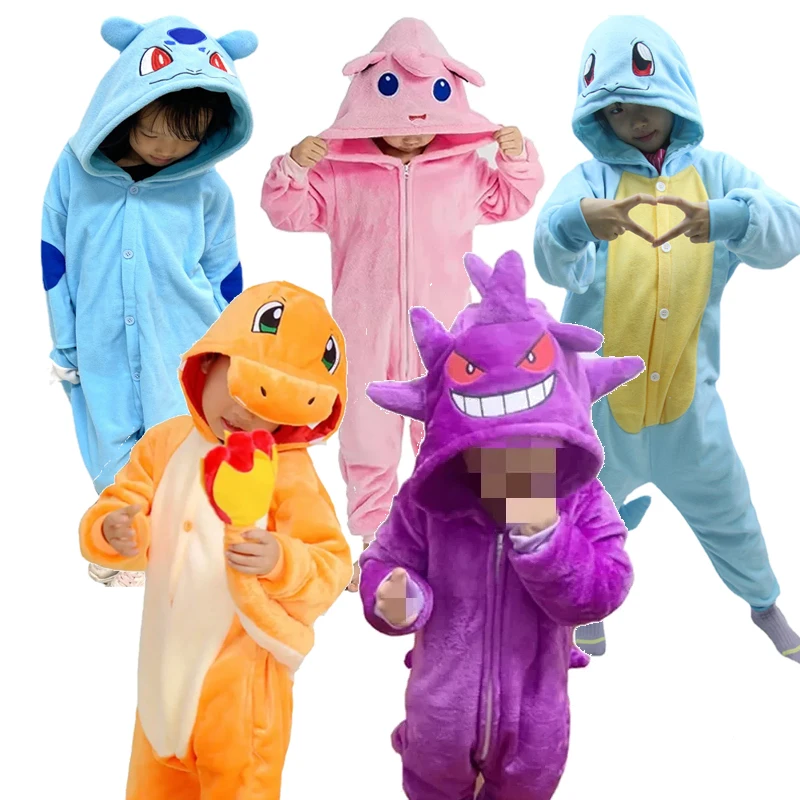 Jigglypuff Gengar Snorlax Onesie Kigurumi Squirtle Bulbasaur Costume Cosplay Halloween Anniversaire Pyjama