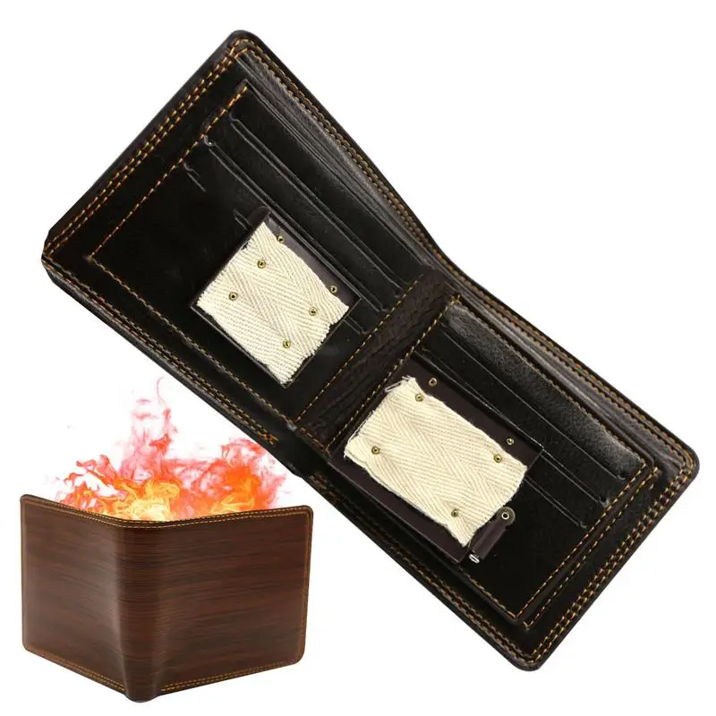 Magic Leather Wallet Leather Magic Money Clip For Magician Magic Fire Show Wallet And Credit ID Case For Women And Adults