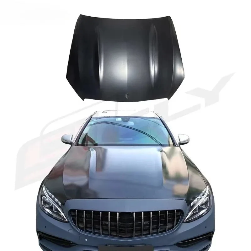 

Car Hood for 2015-2022 C Class W205 Upgrade C63 Hood C180 C200 C260 C300 Car Bonnet Steel Aluminium Engine Hood