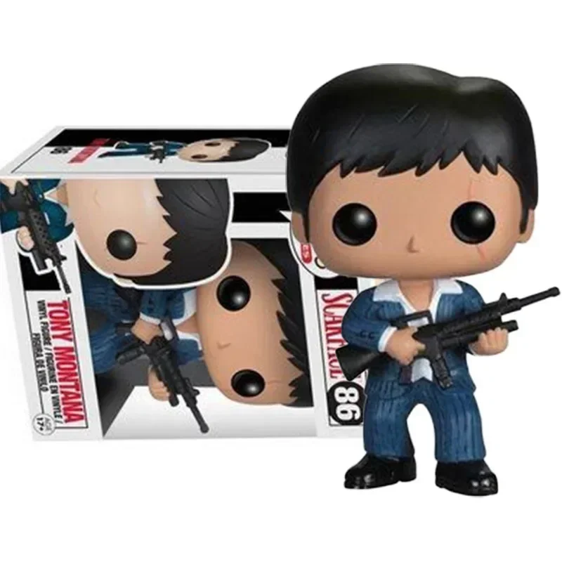 FUNKO POP Scarfaces Tony Montana #86 Action Figure Toys Collection Model Dolls Gift for Children Scarfaces Action  Toys Figure