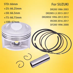 66mm Piston Rings for SUZUKI DR200 1986-2003 DR200S DR200SE 1996-2013 SX200R SP200 DF200 DR 200 SE SX SP DF S R 12111-42A20-0F0