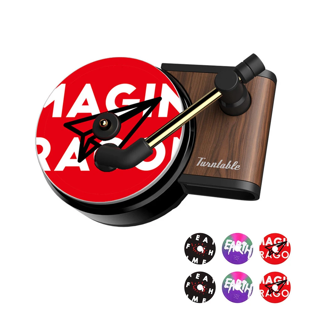 Turntable Car Air Freshener Kit, toca-discos, Clip Perfume, fonógrafo vinil, saída de ar, aromaterapia, cheiro difusor