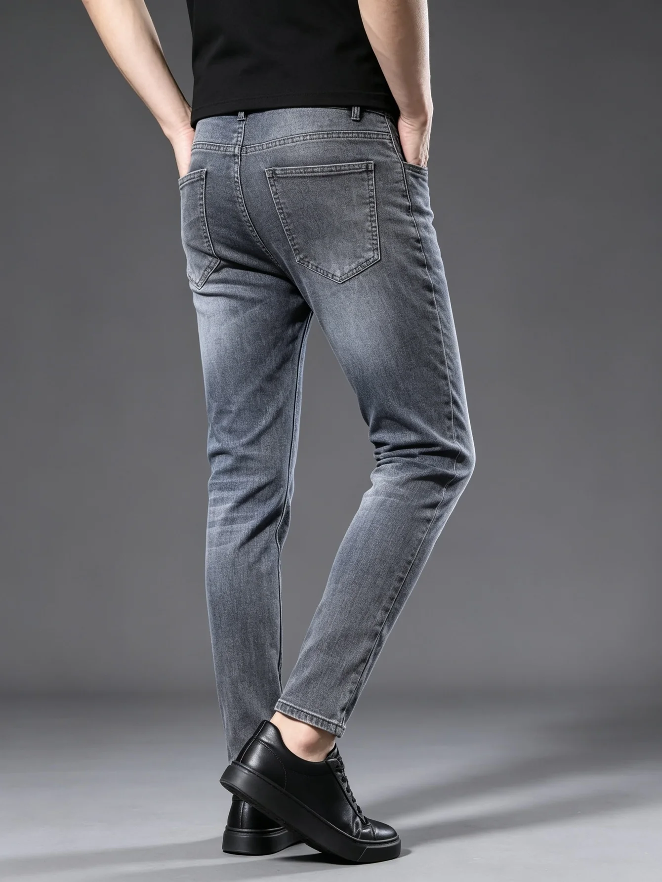 Trendy American Street Mens Skinny Fit Denim Jeans Y2K Vibe Daily Wear Ideal Gift For Husband And Partner