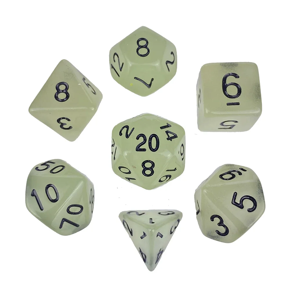 Dnd Glow-in-the-Dark-Würfel polyed rische Zahl Würfel d d Würfel Set für Dungeon und Drachen Pathfinder Rollenspiel (RPG)/MTG-Spiel