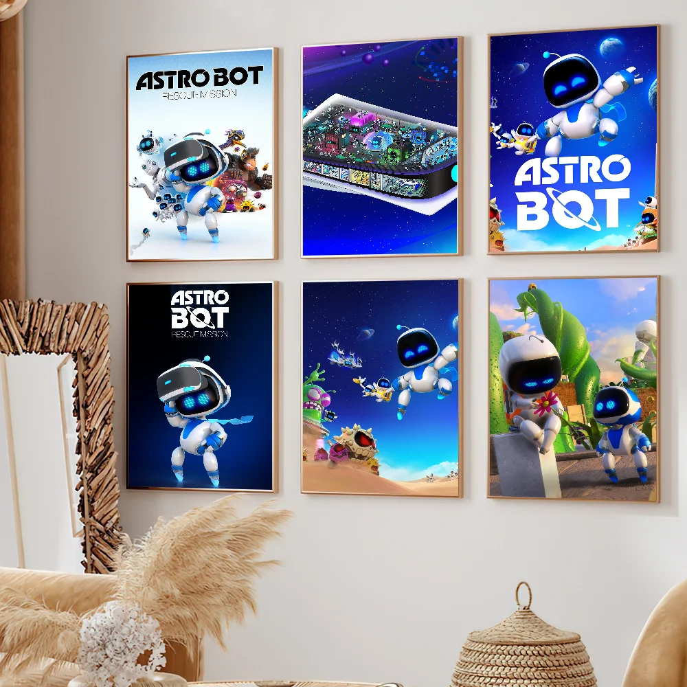 Game A-Astro Bot P Poster Home Prints Wall Painting Bedroom Living Room Decoration Office