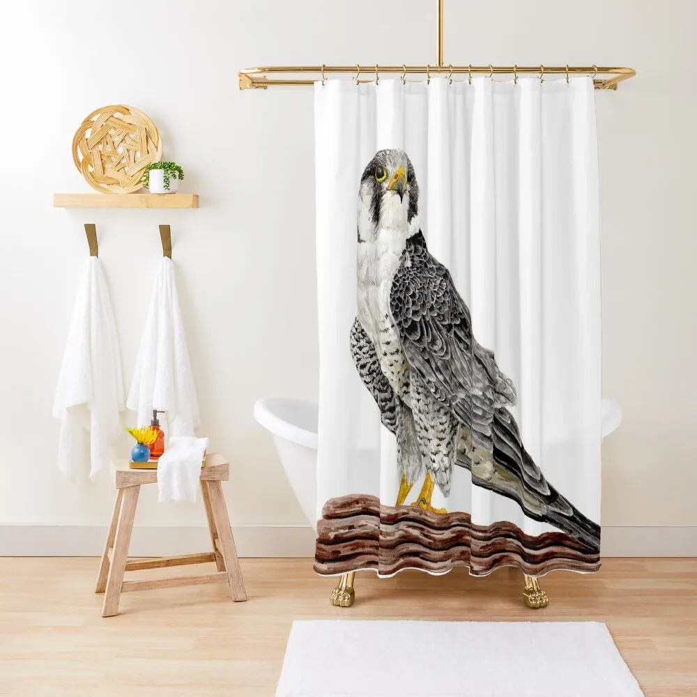 

Peregrine Falcon on the cliff Shower Curtain Elegant Bathroom Bathroom Shower Bathtub Curtain