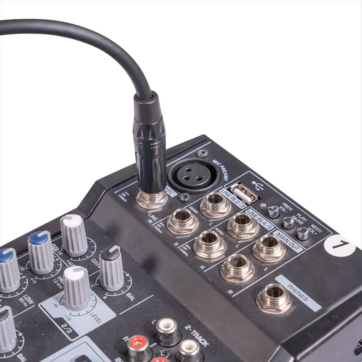 #25P Microphone Cable,1/4 Inch to XLR Male Balanced Signal Interconnect Cable 100cm (Black)