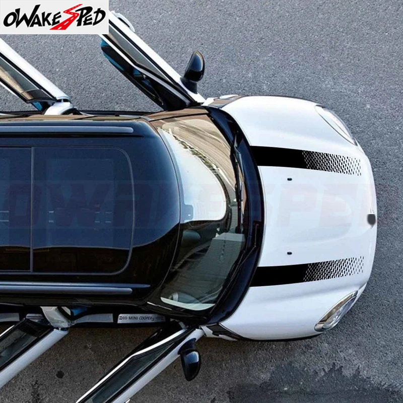 

For MINI JCW SE J01 F65 F66 F67 Countryman U25 2024 2025 Edition John Cooper Works Trim Vinyl Decal Hood Bonnet Stripes Sticker