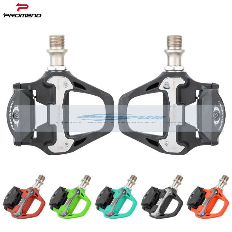 

PROMEND bicycle pedal road self-locking with locking piece nylon lock pedal SPD lightweight foot pedal cycling equipment