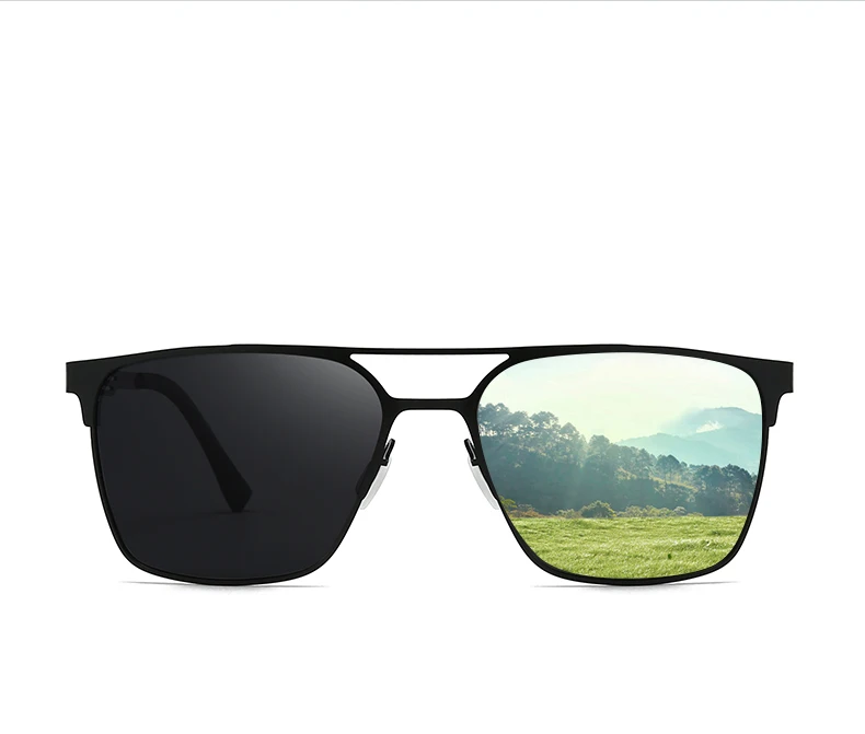 Polarisierte Sonnenbrille aus Metall im neuen Stil, modische Doppelrahmen-Sonnenbrille, geeignet zum Fahren und Sonnenschutz 5149 – Detail 6