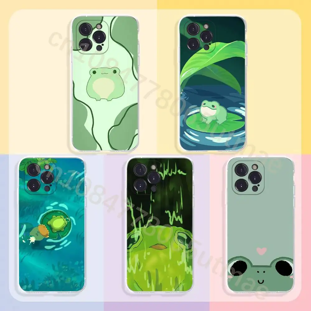 

Cartoon Frog Cute Phone Cases For iPhone17,16,15,14,13,12,11,Pro,Max,Plus Luxury Camera Protection Plastic