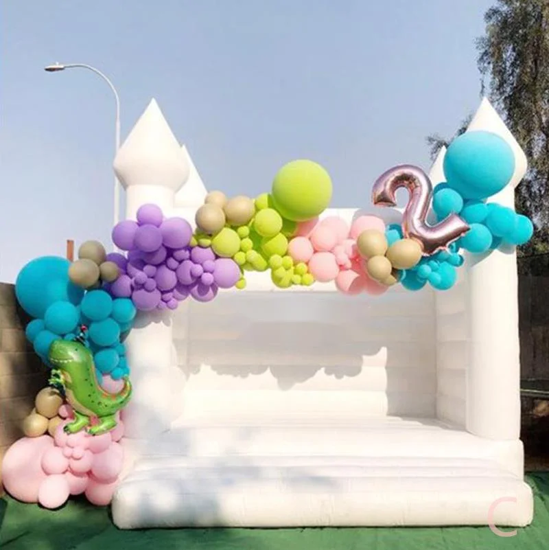 Free Delivery outdoor activities 13x13ft white inflatable bouncer blow up bounce house for wedding ceremony birthday party