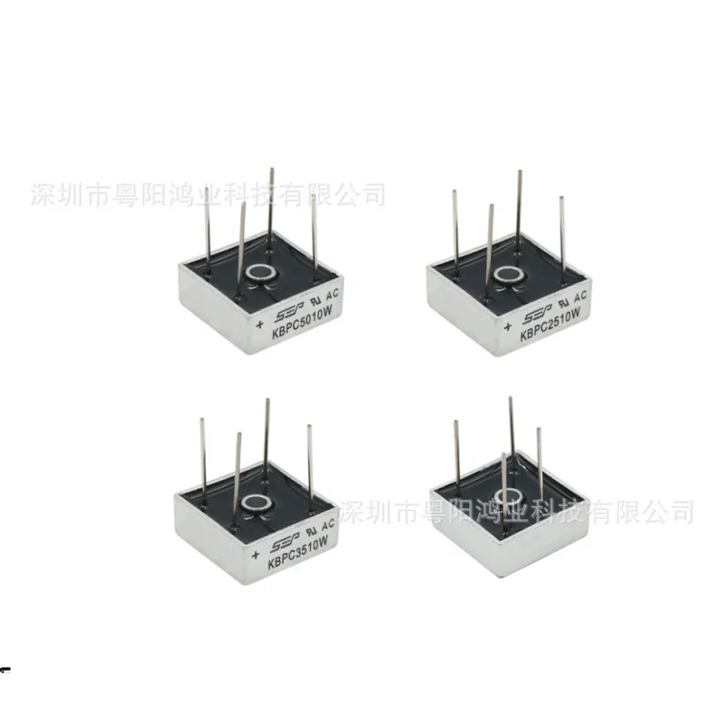 5pcs KBPC2510 Authentic Single-phase Rectifier Bridge 25A1000VSquare Bridge 0Bridge Rectifier Full Current VoltageDIP4Foot