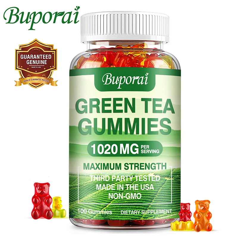 Green Tea Gummies - Belly Fat Burning, Metabolism Boosting, Appetite Suppression, Weight Management