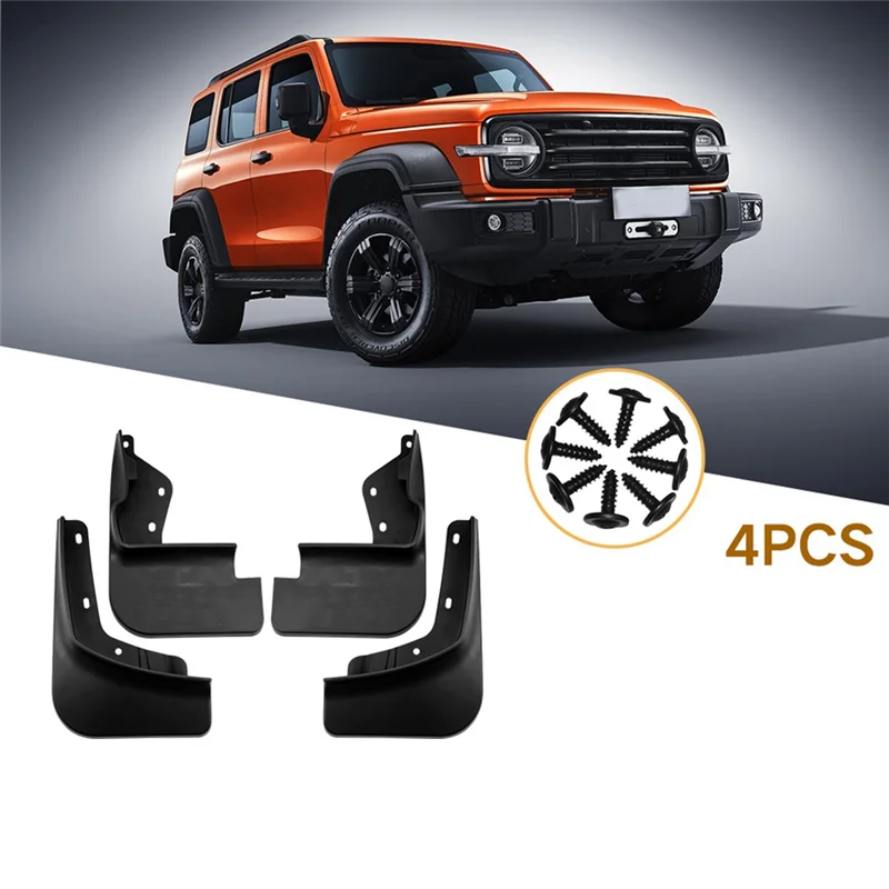 

NEW-Splash Guard Mudguards Mudflaps Splash Guard Front Rear Fender Accessories For GWM Great Wall Tank 300 2021-2023