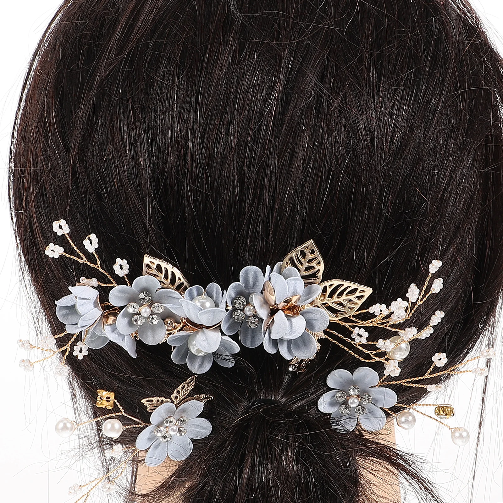 

3pcs Bridal Hairpins Elegant Alloy Hairpiece Wedding Accessories Bridesmaid Flower Clip Durable Fashion Everyday Life