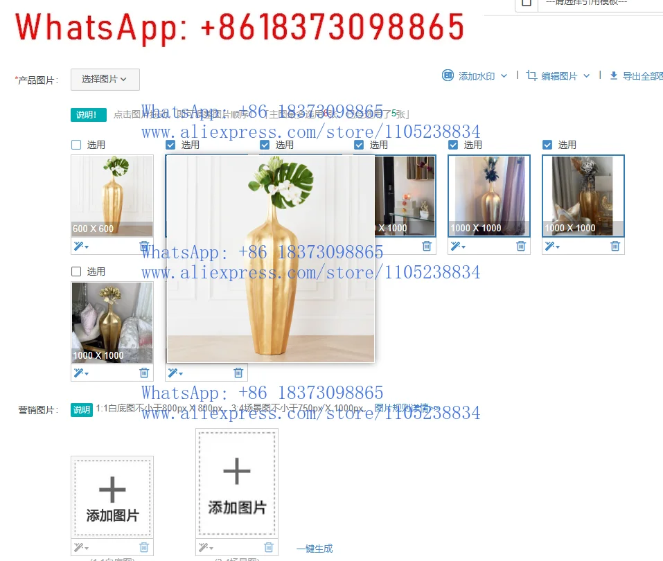 1pcs Elegant gold luxury honor vase fiberglass flower pot for wedding center, giant flower pot for interior