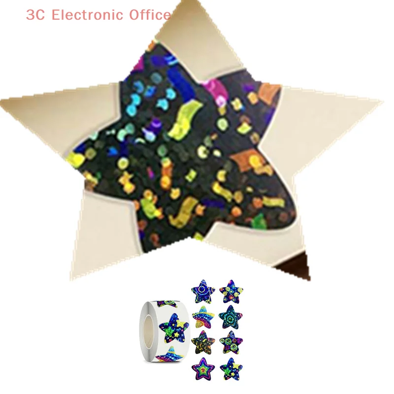 

500 шт. самоклеящиеся наклейки со звездой и космической тематикой для украшения награды, подарки, этикетки, размер 1 дюйм, принадлежности для классных учителей
