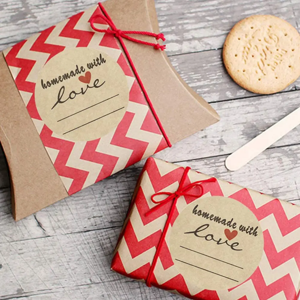 

1 Roll Romantic Lovely DIY Gift Wrapping Stickers with Strong Adhesion Homemade Sealing Labels for Party Baking Envelope