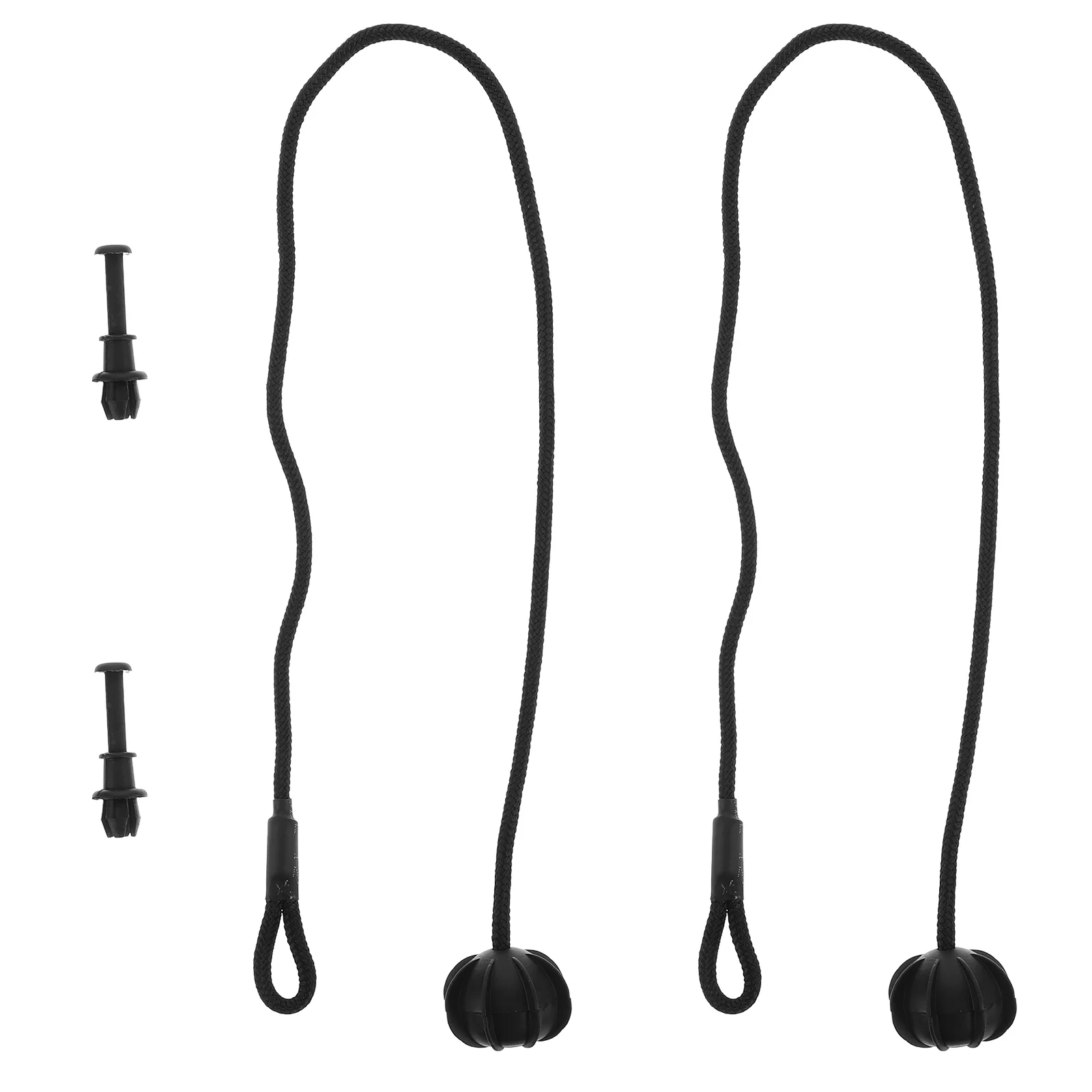 

2 Sets Black Elastic Bungee Cords With Hooks Car Trunk Boot Straps Adjustable Parcel Shelf Organizer Durable High-Strength Nylon