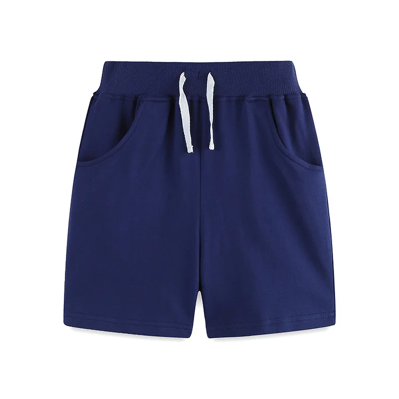 2026 Summer Boy's Sports Shorts 2-7Y Kids Knitting Solid Color Casual Five-point Pants European And American Style Short Pants