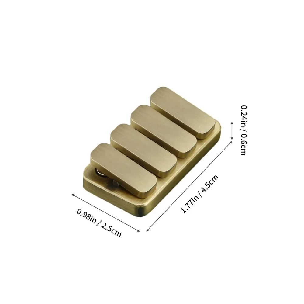 Rectangular Fidget Press Seesaw Metal Mini Push Card Portable Toy Magnetic Papa Coin Decompression Handle Stress Reliever Toys