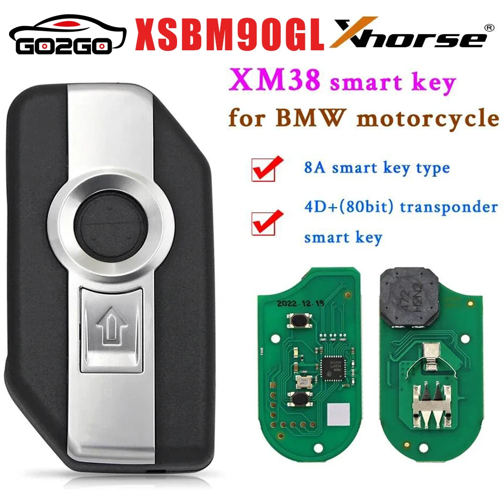 Xhorse VVDI XM38 Smart Key XSBM90GL XSBMM0GL Obsługa 8A Smart Key i 4D 80Bit Key Type dla BMW Motorcycle R1200GS K1300 K1600