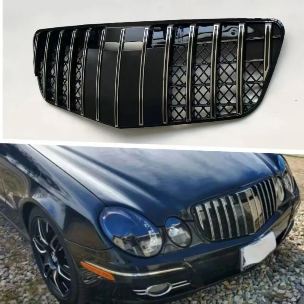 

For 2006 2007 2008 Mercedes Benz E-class W211 Racing Grille Front Bumper Grill Body Kit Accessories