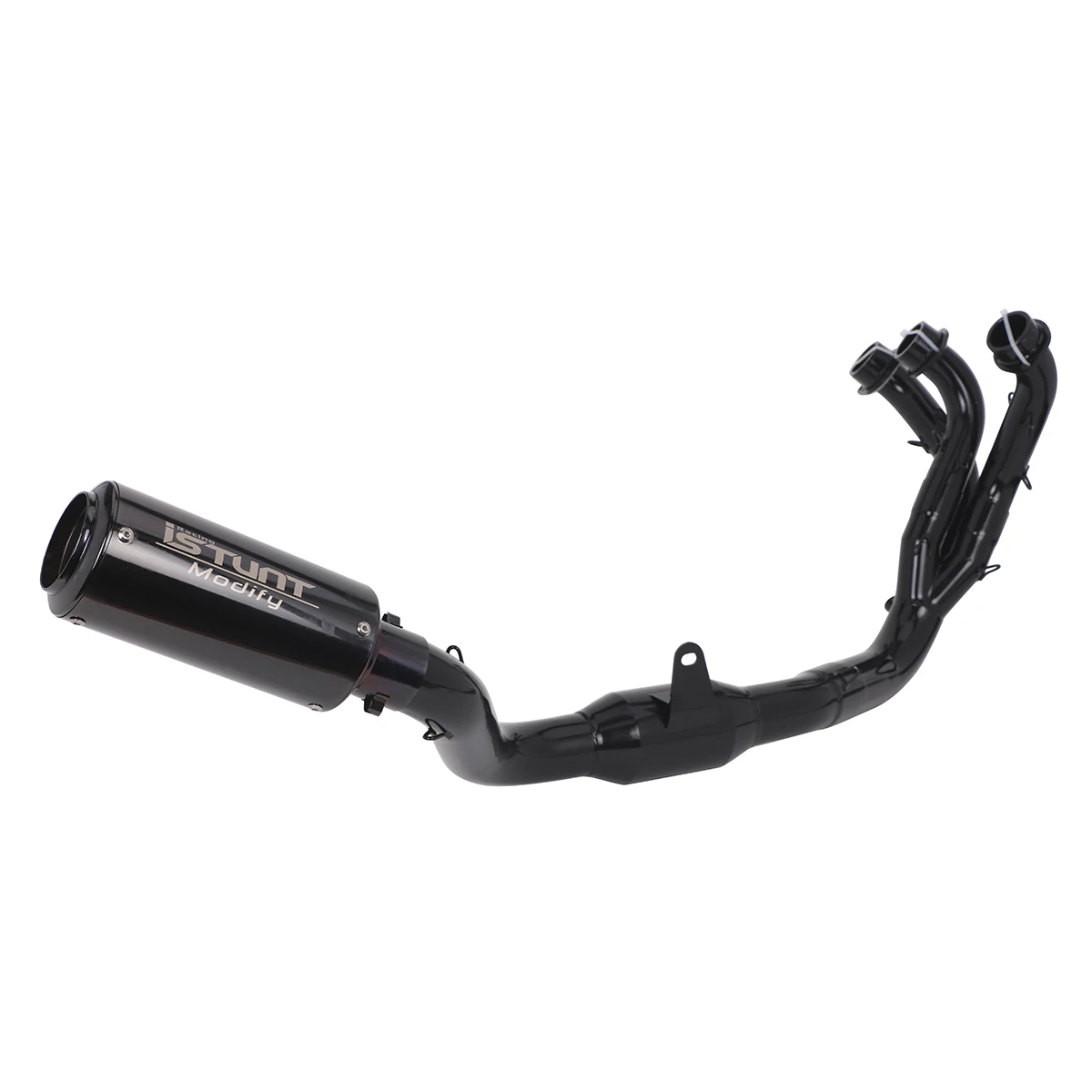 For Yamaha MT09 FZ09 XSR900 FJ09 2014-2024 Slip on Motorcycle Exhaust Full System Stainless Round Black Muffler