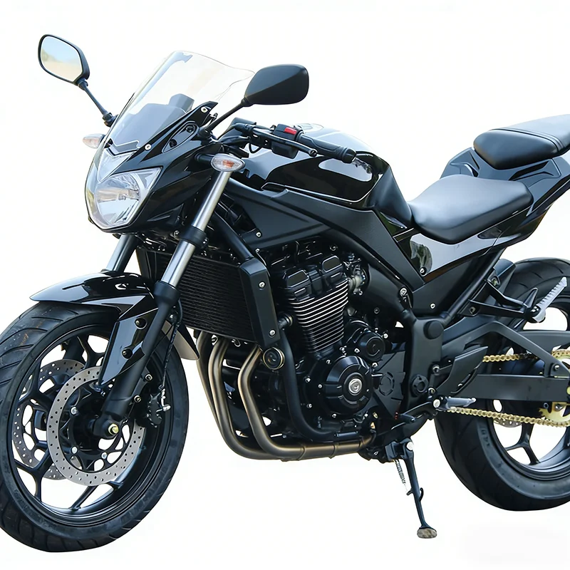XP Black & Gold Chinese-Made Racing Motorcycle Twin-Cylinder Large-Displacement Adult Sport Bike with 160km/h Max Speed