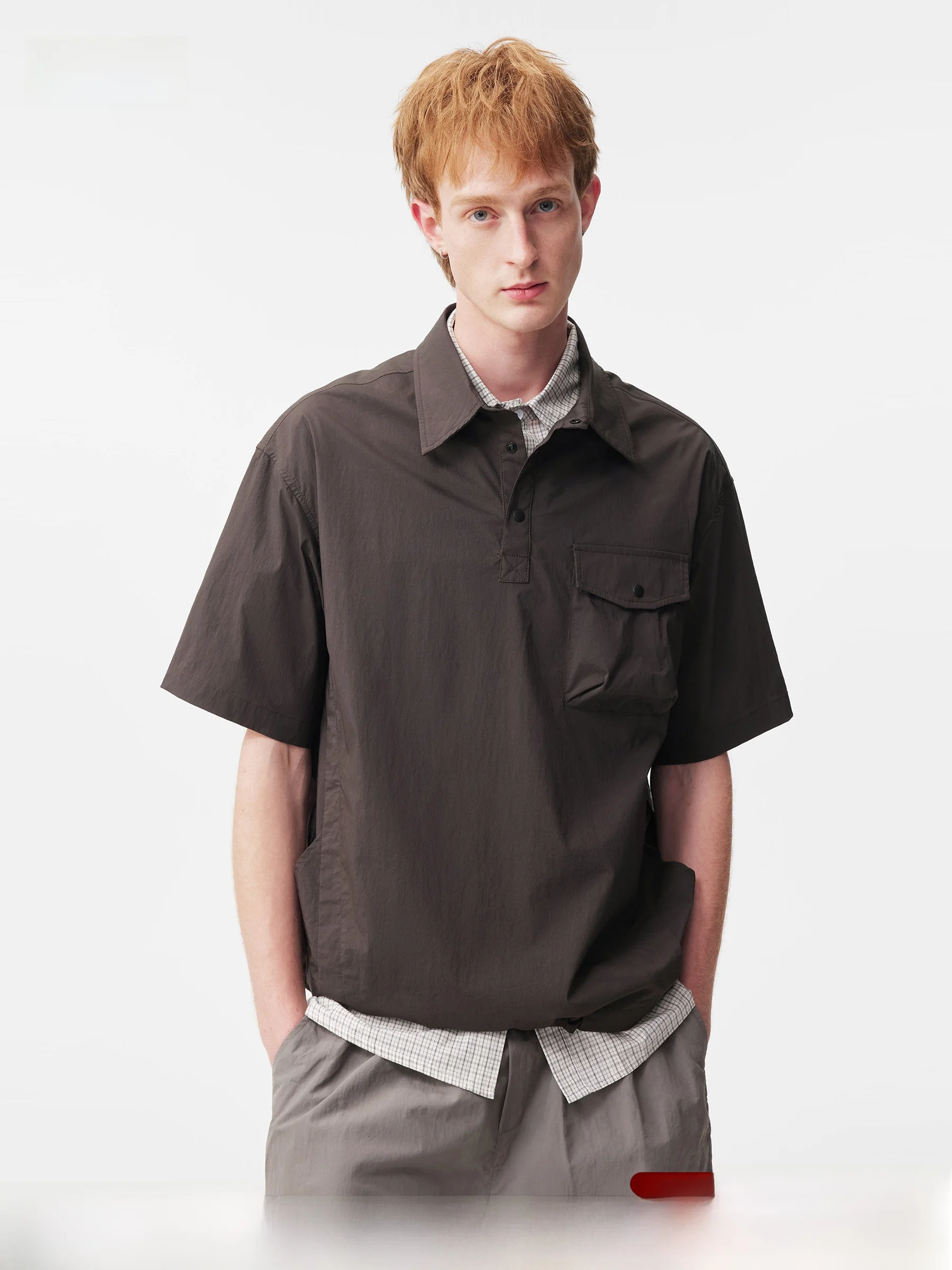 

DPX Outdoor Cool Feeling Men's Shirt Summer Loose Fit Half Sleeve Hoodie Workwear Short Sleeve Shirt Summer Fashion